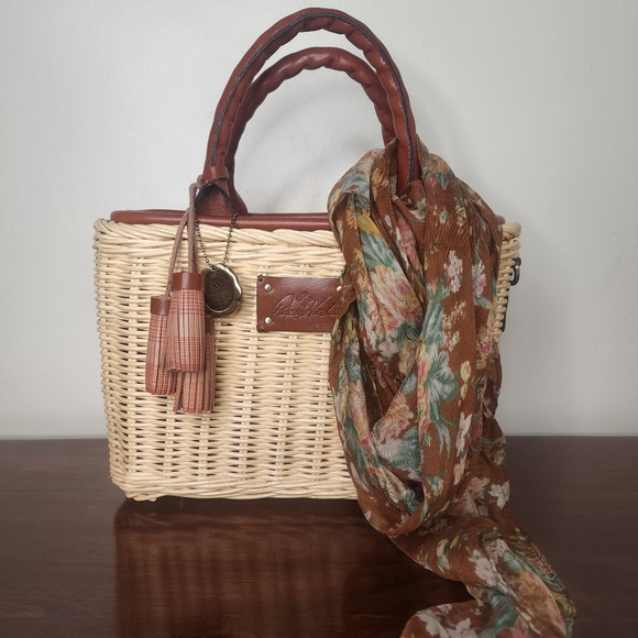 Patricia Nash Bags Patricia Nash Sorrentina Spring Wicker Satchel